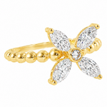 Floral Marquise Diamond Ring 71677