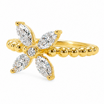 Floral Marquise Diamond Ring 71677
