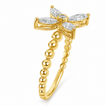 Floral Marquise Diamond Ring 71677