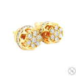 Flower Diamond  Earrings 70307 - Image 2