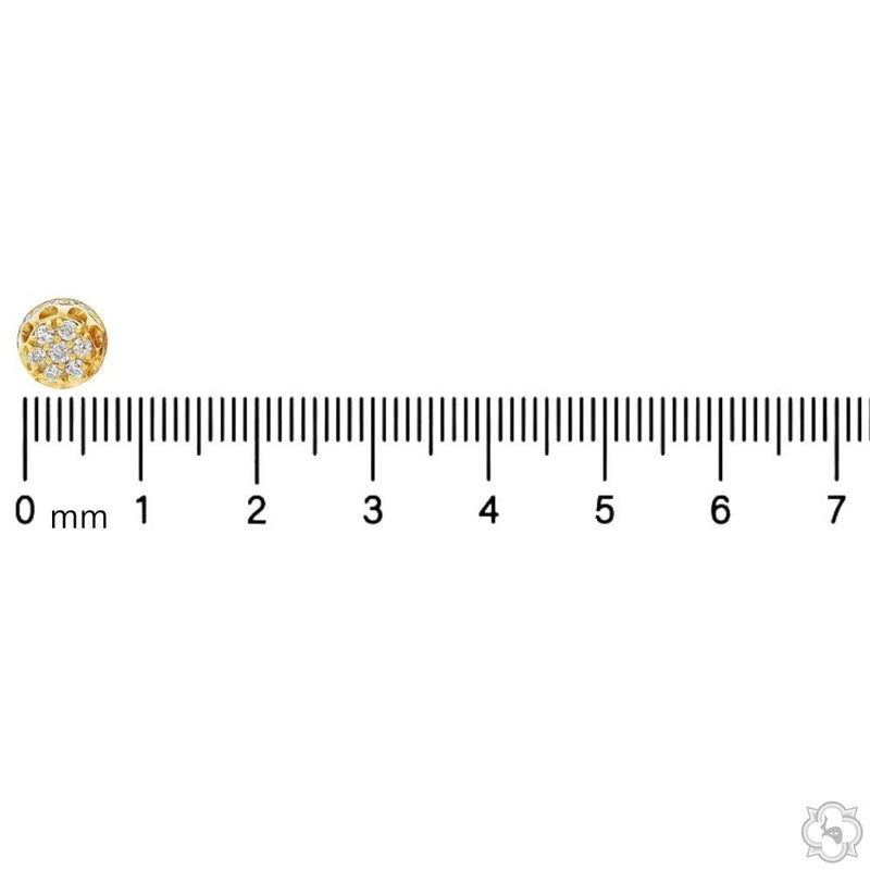 Flower Diamond  Earrings 70307 - Image 5