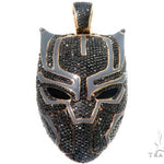 Flower Set Diamond Black Panther Mask Pendant 64373 - Image 1