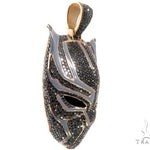 Flower Set Diamond Black Panther Mask Pendant 64373 - Image 2