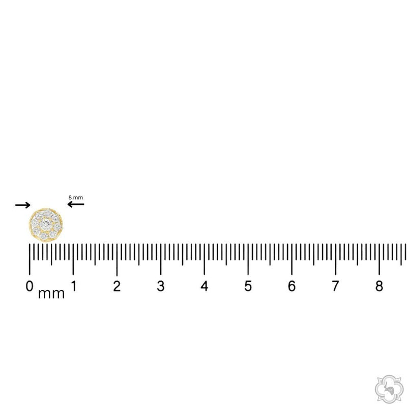 Flower Diamond Stud Earrings 70870 - Image 5