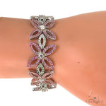Flower Sapphire Diamond Bracelet 67077 - Image 6