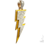 Flower Set Diamond Custom Lightning Bolt Pendant 64170 - Image 2