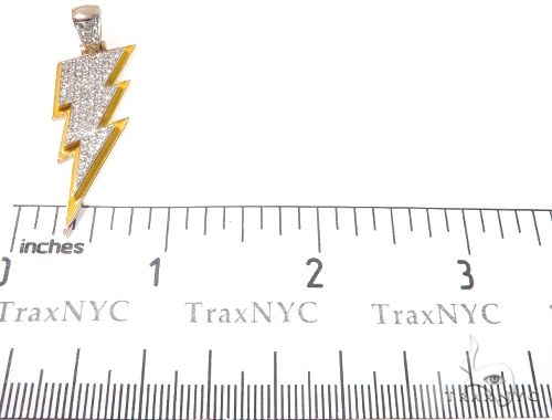 Flower Set Diamond Custom Lightning Bolt Pendant 64170 - Image 7