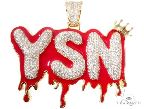 Flower Set Diamond Custom YSN Pendant 64201 - Image 1