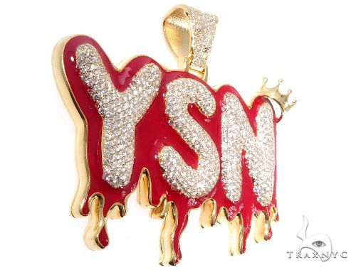 Flower Set Diamond Custom YSN Pendant 64201 - Image 2