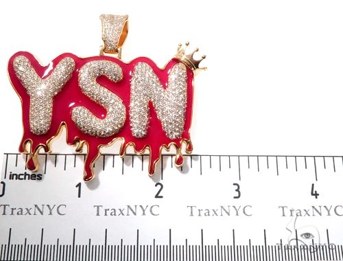 Flower Set Diamond Custom YSN Pendant 64201 - Image 6