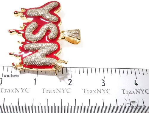 Flower Set Diamond Custom YSN Pendant 64201 - Image 7