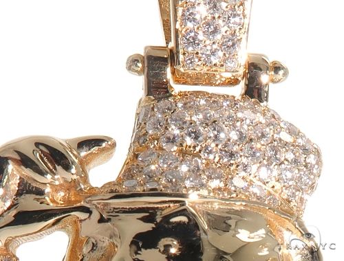 Flower Set Diamonds Custom Made Monopoly Man Pendant 64095 - Image 4