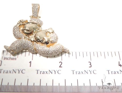 Flower Set Diamonds Custom Made Monopoly Man Pendant 64095 - Image 8