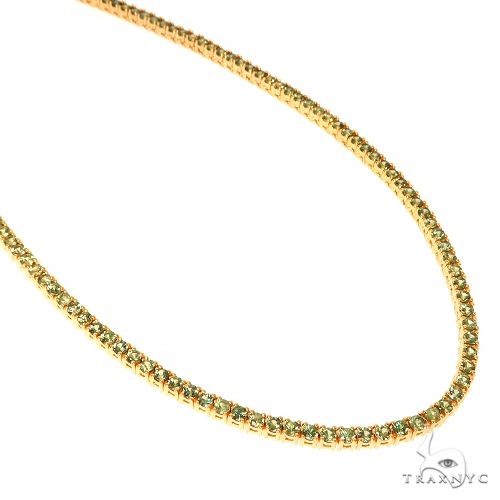 Forest Green 7 Pointer Sapphire Tennis Chain 67402 - Image 2