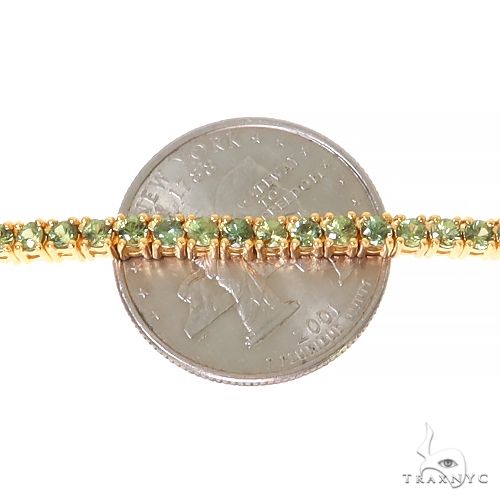 Forest Green 7 Pointer Sapphire Tennis Chain 67402 - Image 5