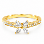 Four Marquise Floral Diamond Ring 71676