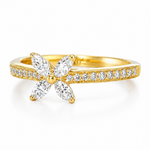 Four Marquise Floral Diamond Ring 71676