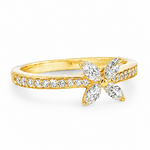 Four Marquise Floral Diamond Ring 71676
