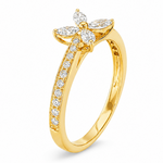 Four Marquise Floral Diamond Ring 71676