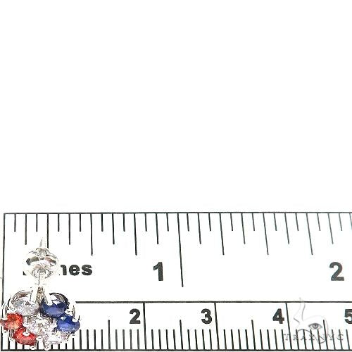 France Sapphire Flower Earrings 67142 - Image 4