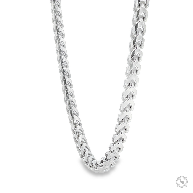 4.2mm thick .925 silver solid Franco chain necklace with polished links