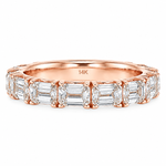 French Pavé Emerald Cut Band 71833