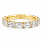 French Pavé Emerald Cut Band 71833