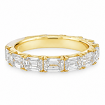 French Pavé Emerald Cut Band 71833