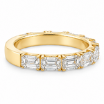 French Pavé Emerald Cut Band 71833