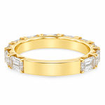 French Pavé Emerald Cut Band 71833