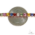 Fruit Loop Sapphire Diamond Tennis Chain Bracelet 67575 - Image 4