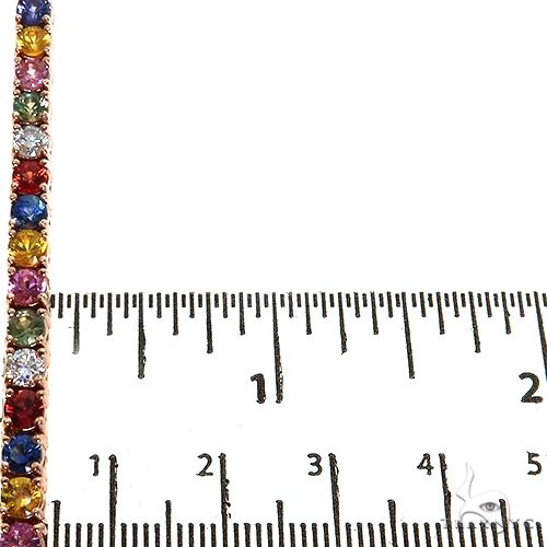 Fruit Loop Sapphire Diamond Tennis Chain Bracelet 67575 - Image 7