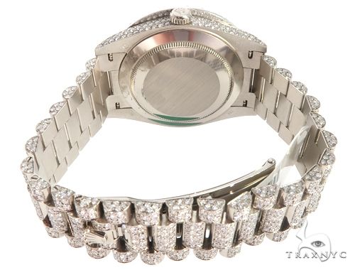 Full Diamond 18K White Gold Day-Date Rolex Presidential Watch 64056 - Image 7
