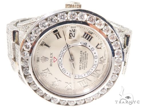 Full Diamond 18K White Gold Ivory Dial Sky -Dweller 64107 - Image 3