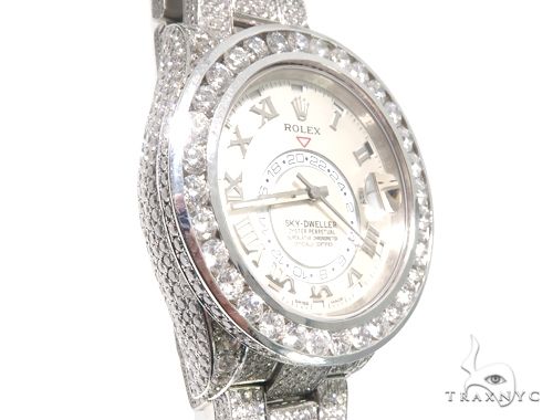 Full Diamond 18K White Gold Ivory Dial Sky -Dweller 64107 - Image 4