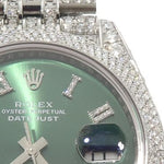 Full Diamond 41mm Date Just Rolex Watch 64055 - Image 3
