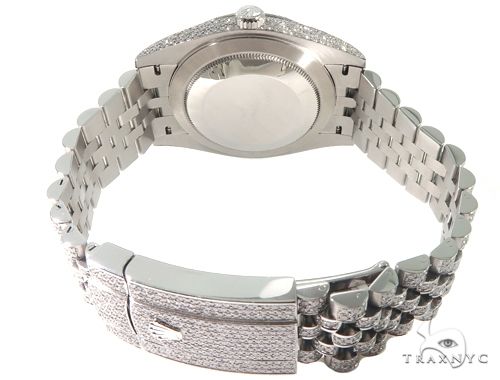 Full Diamond 41mm Date Just Rolex Watch 64055 - Image 5
