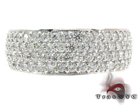 White gold men's eternity ring with multiple rows of sparkling diamonds