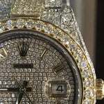 Fully Iced 41mm Two Tone Stainless Steel and 18K Yellow Gold Datejust II Rolex Watch 63896 - Image 2