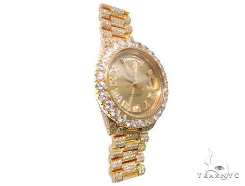 Fully Iced Day Date II Rolex Watch 64103 - Image 4