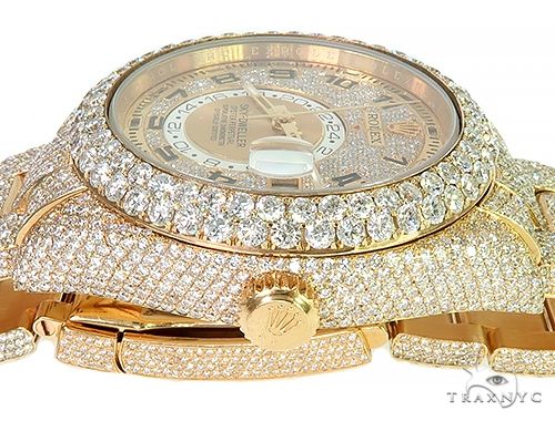 Fully Iced Out Sky-Dweller Oyster Perpetual Rolex Watch 66263 - Image 6