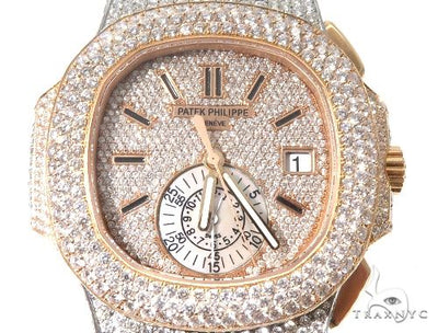 Fully Iced Two Tone Patek Philippe Watch Model 5980 64104 - Image 1