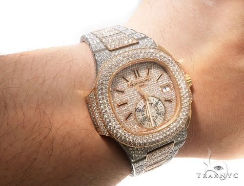 Fully Iced Two Tone Patek Philippe Watch Model 5980 64104 - Image 14