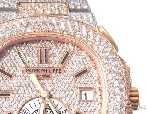 Fully Iced Two Tone Patek Philippe Watch Model 5980 64104 - Image 5