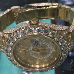 Fully Iced Yellow Gold Sky-Dweller Rolex Watch 63898 - Image 3