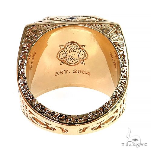 14K Gold Galactic Opal Men's Fancy Diamond Ring, photo 4 of 6