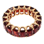 Garnet Emerald Cut Eternity Ring  68537