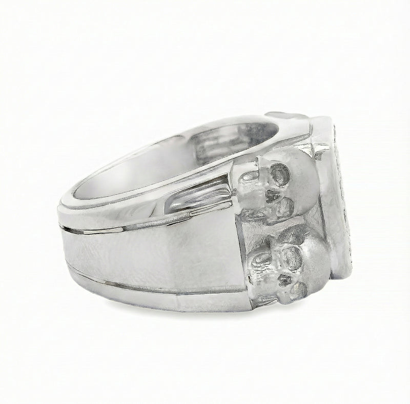 Double Skull Diamond Ring in 10K gold, view 7
