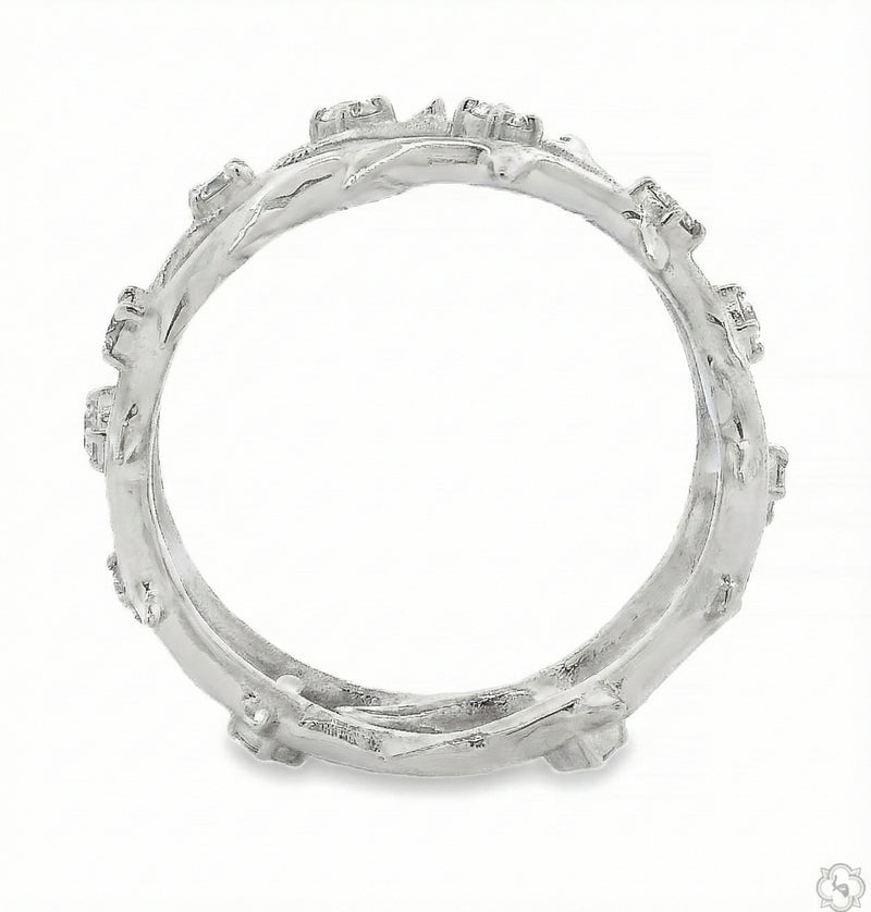 Crown of Thorns Diamond Ring in 14K gold, view 7