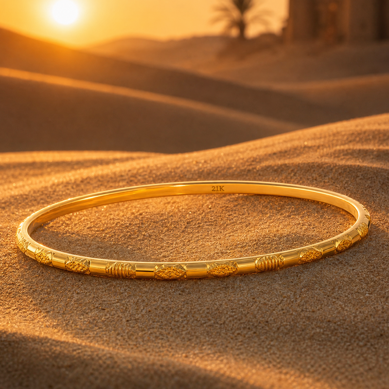 21K Golden Prestige Bangle 71473